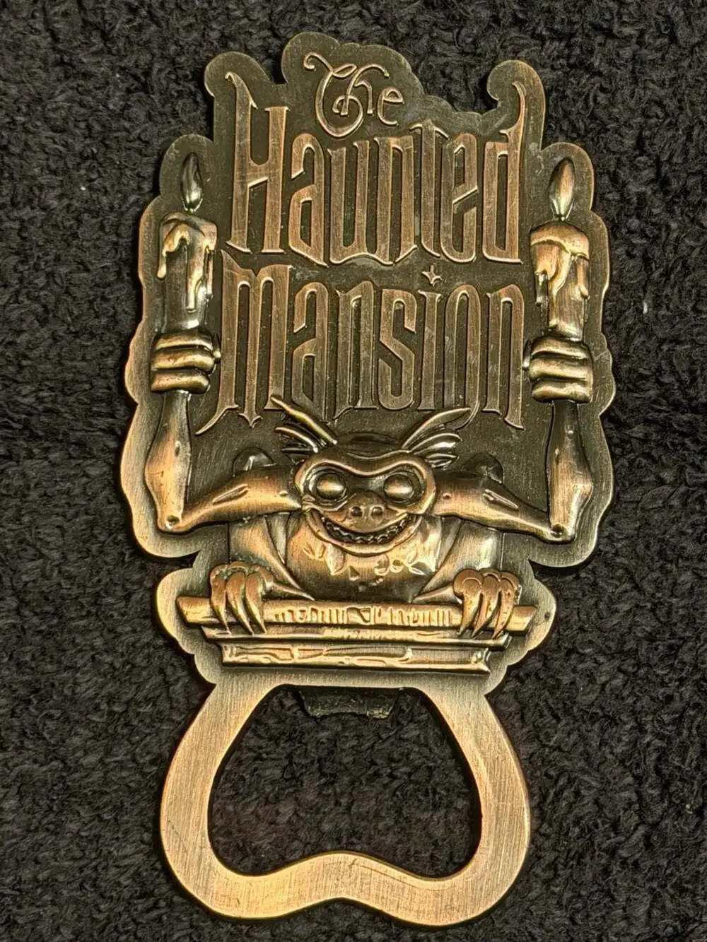 Disney Parks The Haunted Mansion Gargoyle Candelabra Metal Bottle Opener Magnet